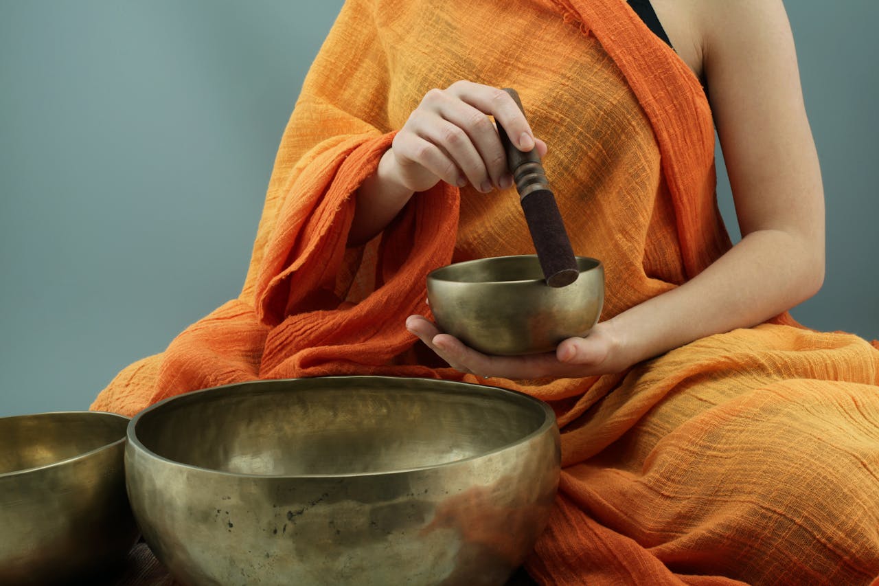Deep meditation and relaxation within a sacred ceremonial practice