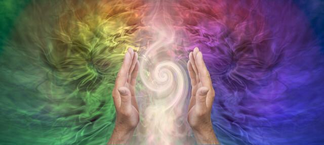 working with high vibe double spiral spectrum healing energy
